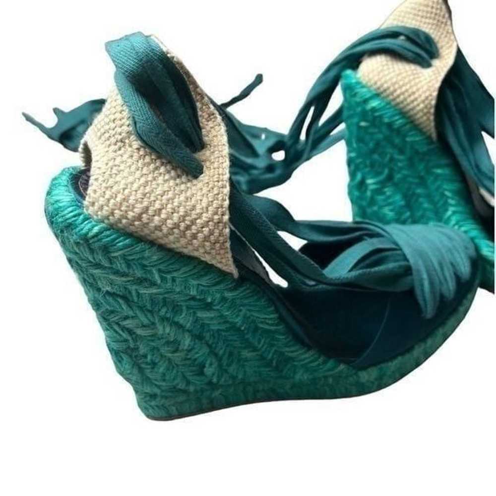 NWOT Emanuel Ungaro FAB Wedge Espadrilles in Teal… - image 6