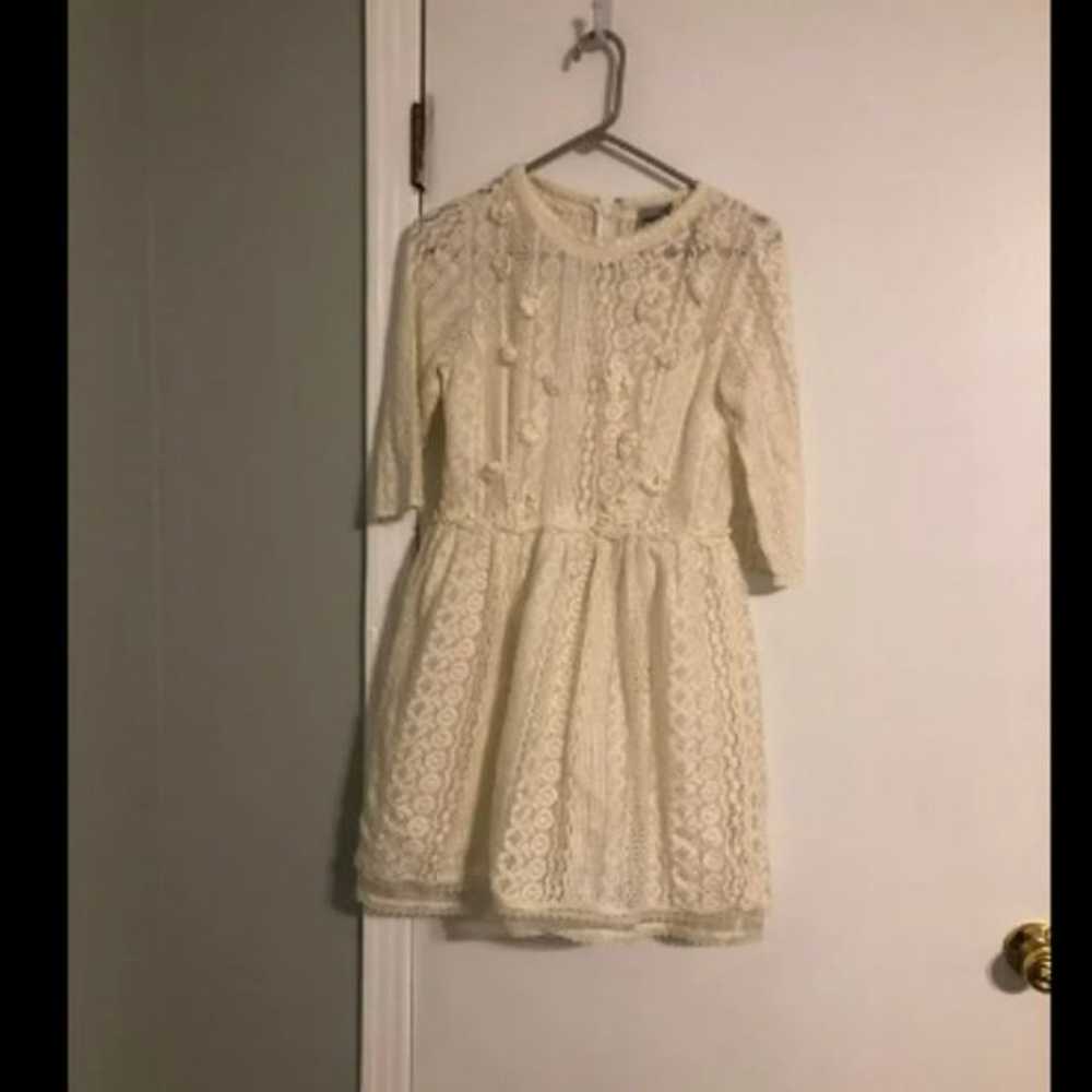 Asos Cottagecore Crochet Lace Dress Sz 6 - image 1