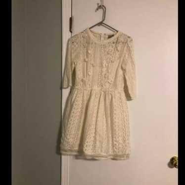 Asos Cottagecore Crochet Lace Dress Sz 6 - image 1