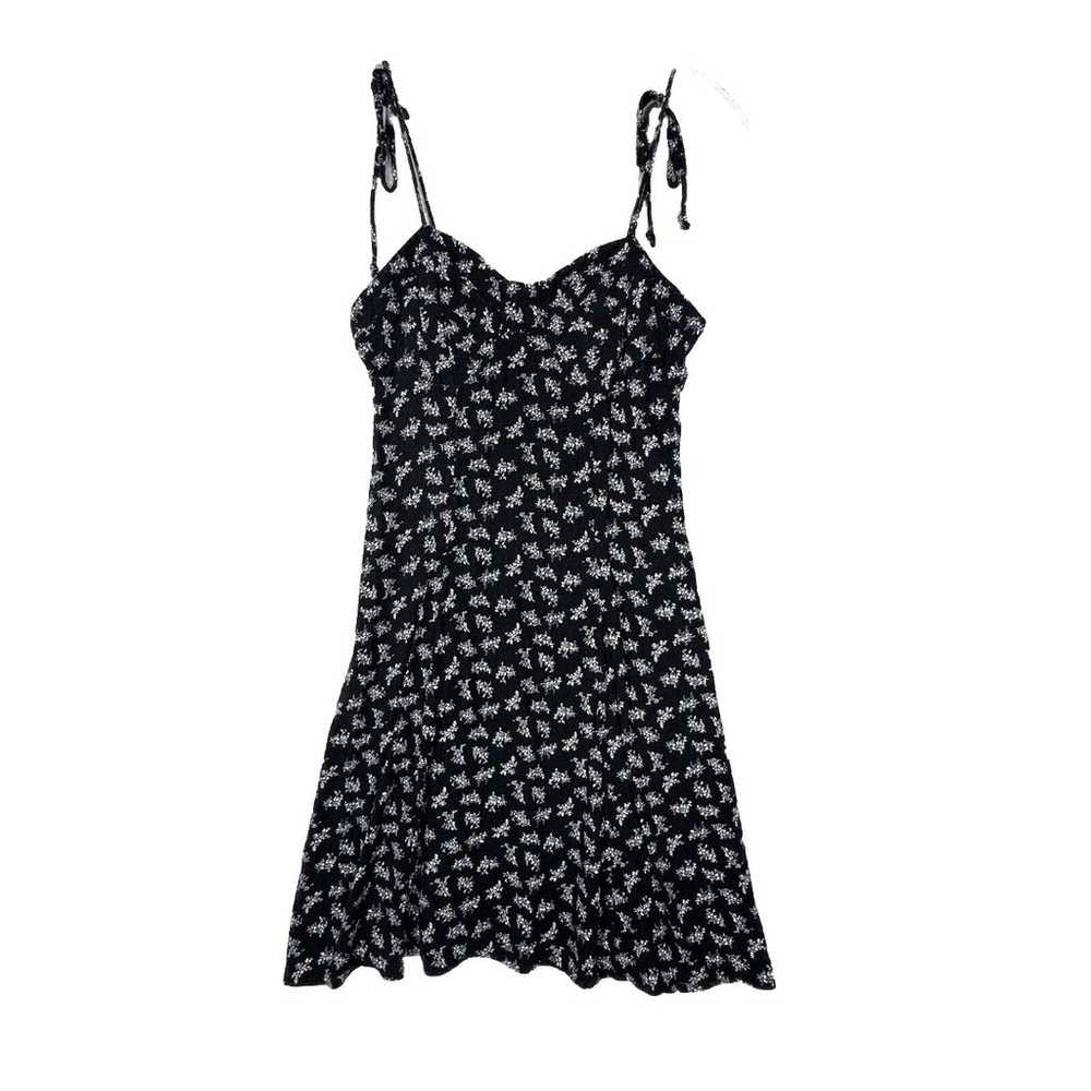 American Eagle Dress Women Small Black White Flor… - image 1