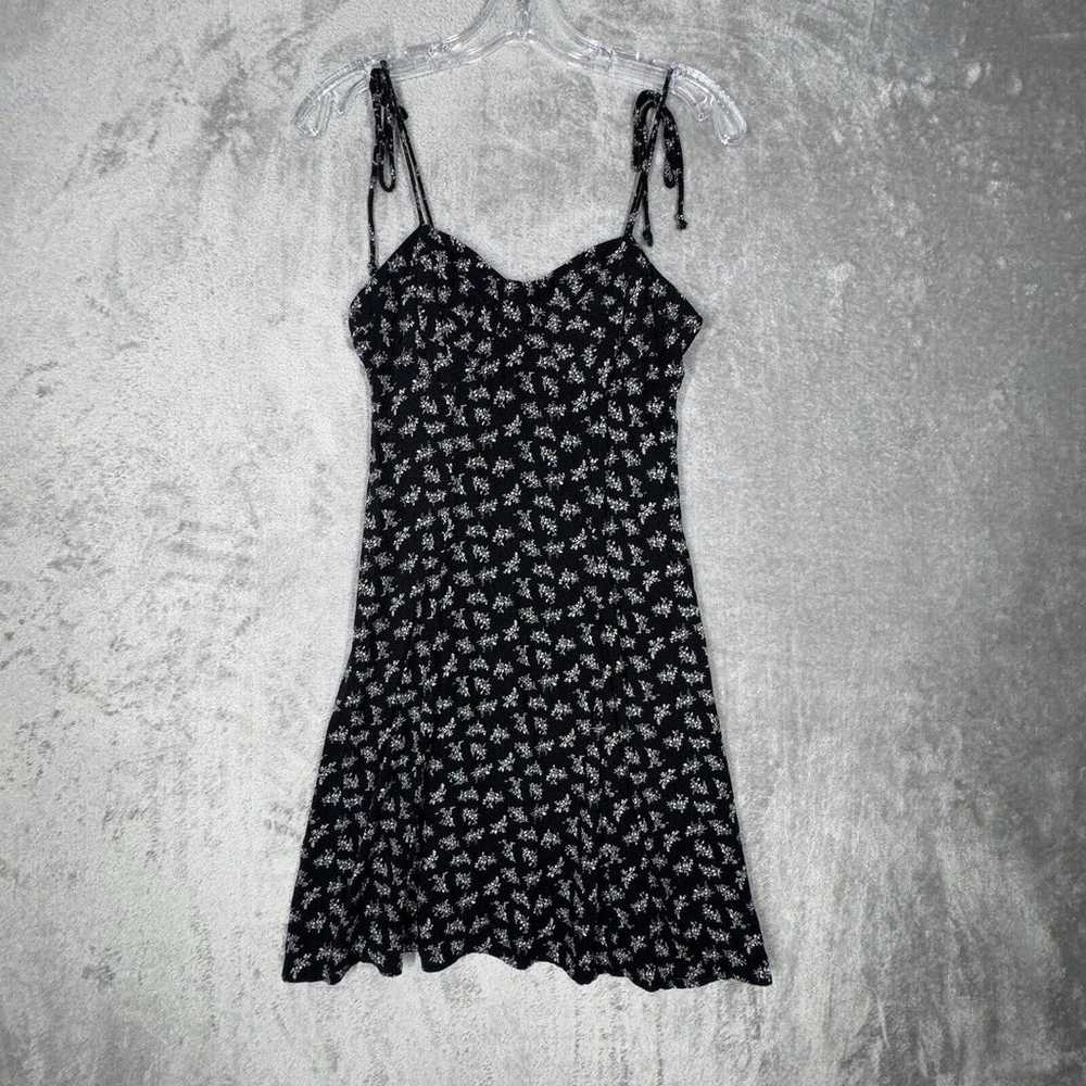 American Eagle Dress Women Small Black White Flor… - image 2