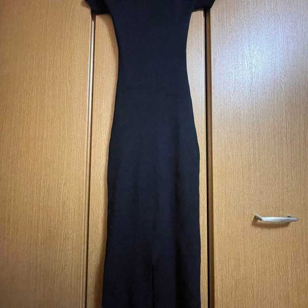 Grail GRL Black Knit Long Dress Short Sleeve - image 7