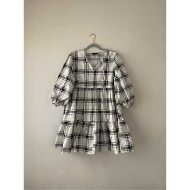 Never worn ASOS plaid tiered dress