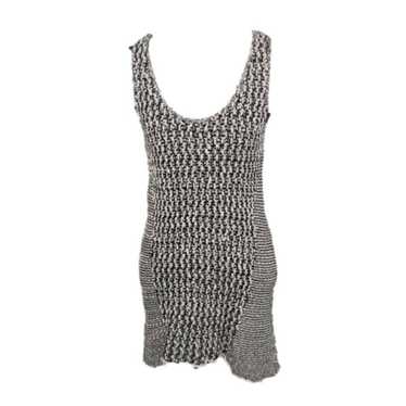 Cabi Black and White Cable Knit Tank top