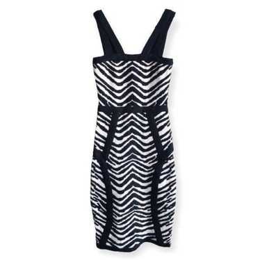 FOREVER 21 ANIMAL PRINT ZEBRA KNIT BODYCON DRESS M