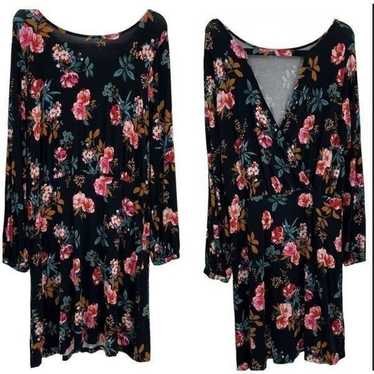 Ann Taylor LOFT NWT Women Black Floral Dress Size… - image 1