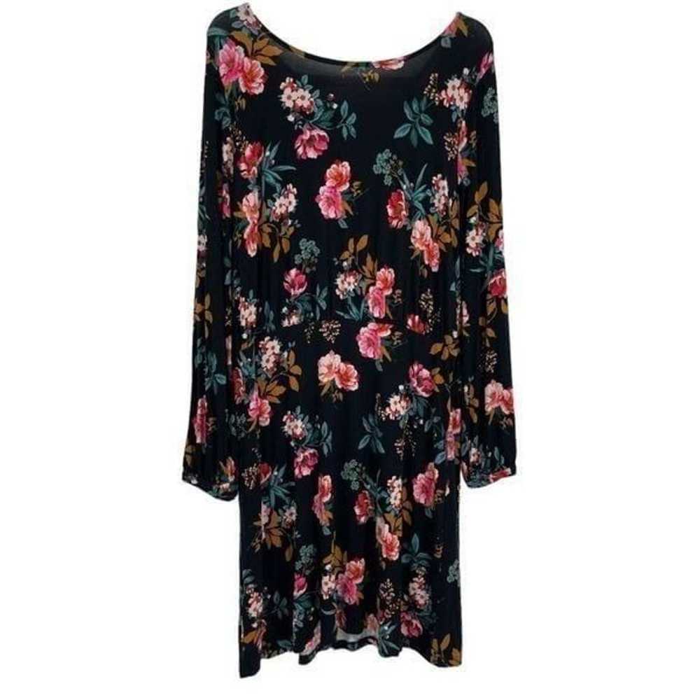 Ann Taylor LOFT NWT Women Black Floral Dress Size… - image 2