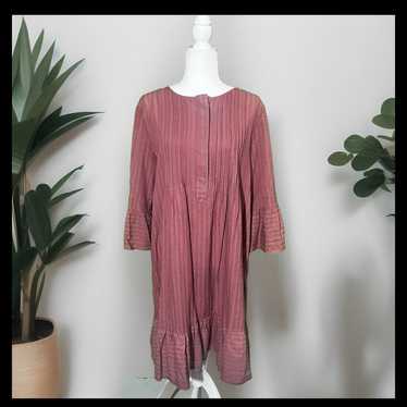 Anthropologie Ella Mara Mauve Babydoll BOHO Peasen