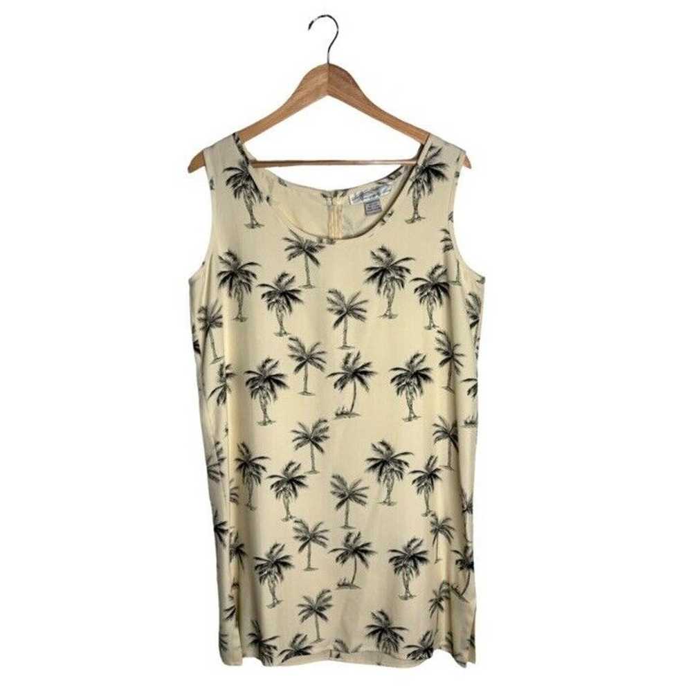 Silk Palm Trees Dress Size Large Pineapple Moon C… - image 9