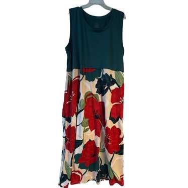 Cuddl Duds Flexwear Floral Comfort Boho Maxi Dres… - image 1