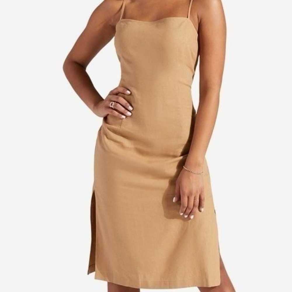 ShoeDazzle Open Back Linen Blend Strappy Sheath D… - image 2