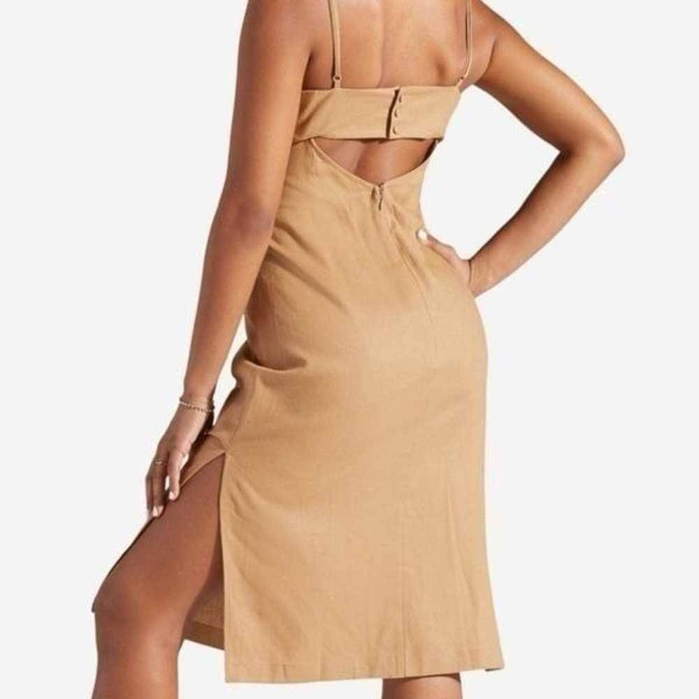 ShoeDazzle Open Back Linen Blend Strappy Sheath D… - image 5