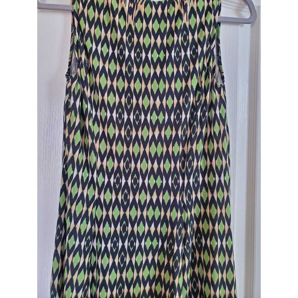 Julian Taylor Sleeveless Sheath Flare Green Multi… - image 10