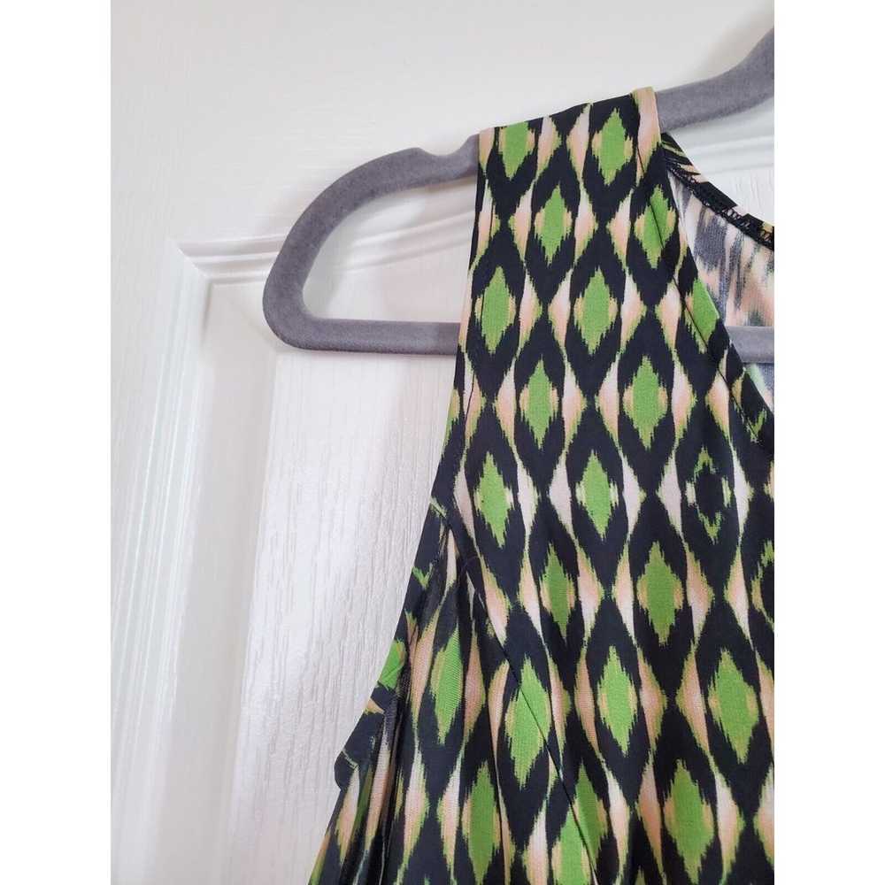 Julian Taylor Sleeveless Sheath Flare Green Multi… - image 4