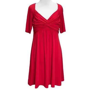 Boston Proper Red Twist Front Dress - image 1