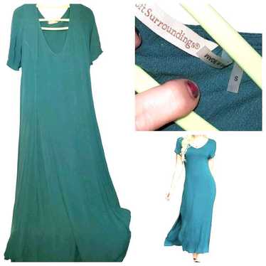 Soft Surrounding Dress Maxi Size Small Teal Lagan… - image 1