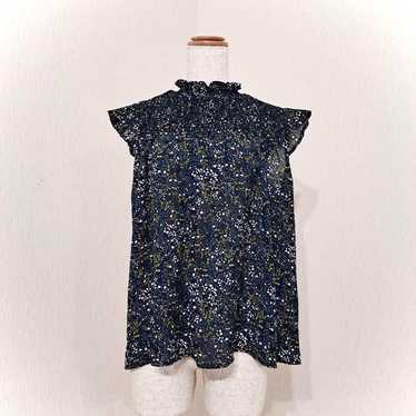 Reikazun sleeveless pullover blouse, small floral 