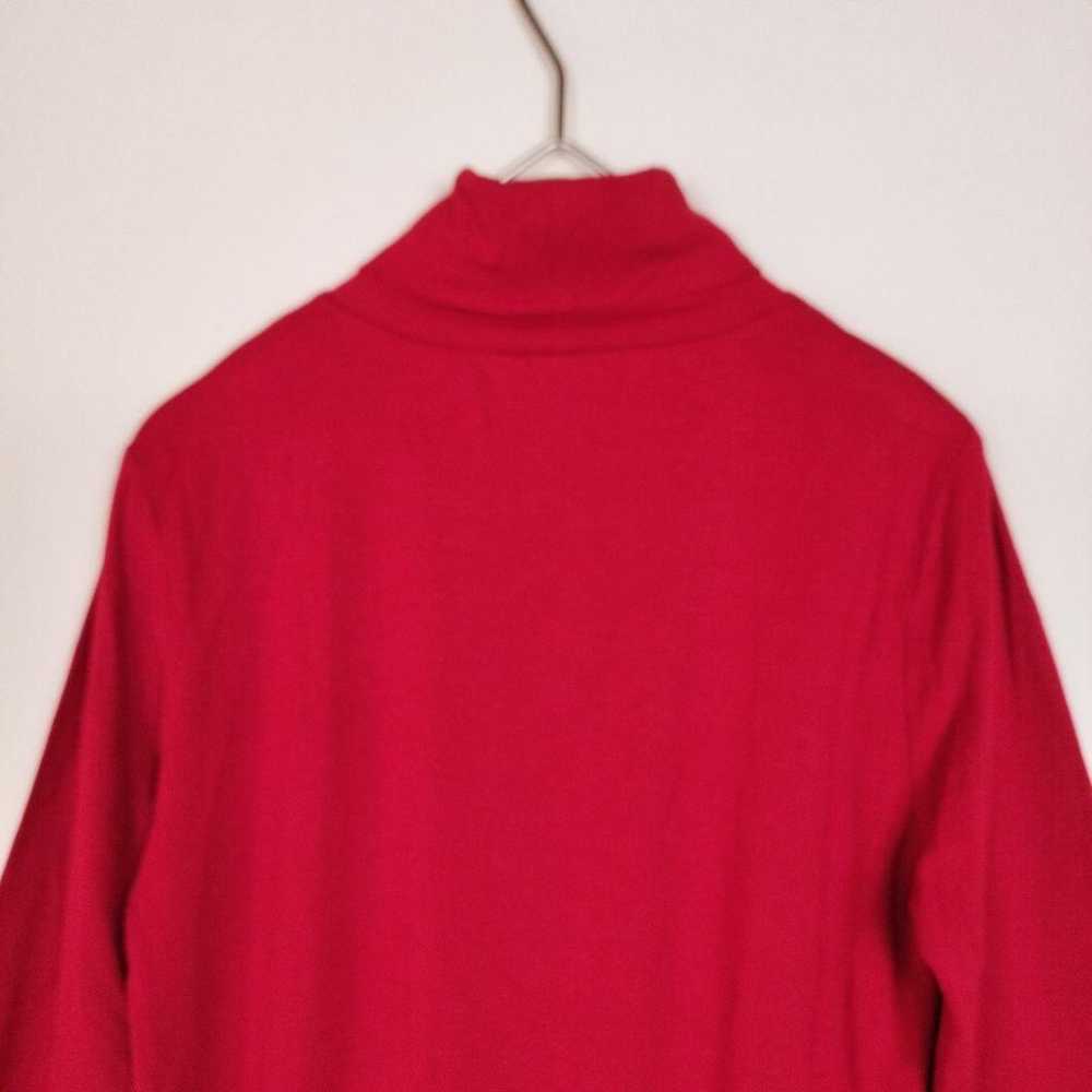 b12089【Espier】Long Sleeve Cut Sew Red M Turtlenec… - image 6