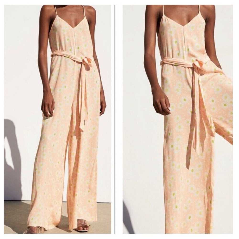 ZARA Floral Wide Leg Jumpsuit M - image 1