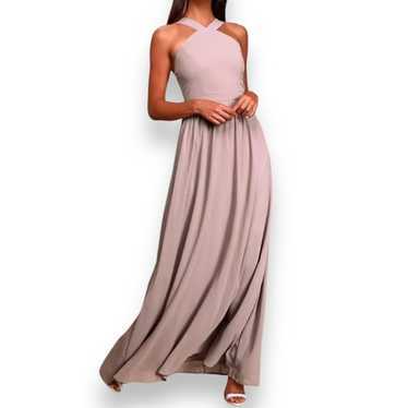 Lulus Dress Air of Romance Dusty Lavender Maxi Ha… - image 1