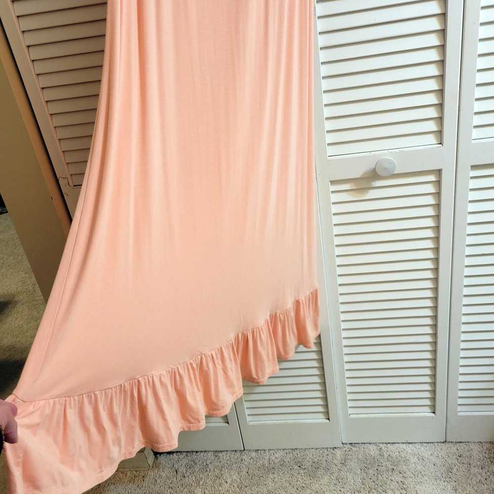 Soft Surroundings Maxi Shift Dress Size L Peach C… - image 3