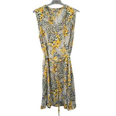 LOFT Plus Size 18 Floral Sleeveless Dress With Bel