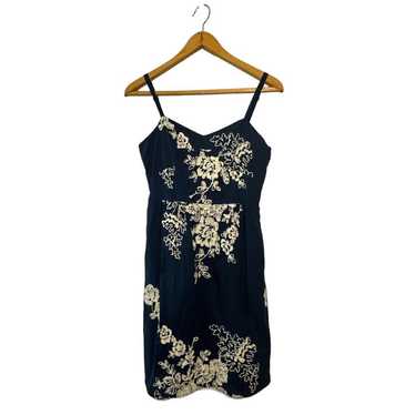 J. Crew Navy Spaghetti Strap Summer Dress with Cr… - image 1