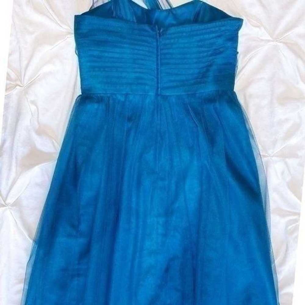 Blue Tulle One Shoulder Bridesmaid Dress - image 11