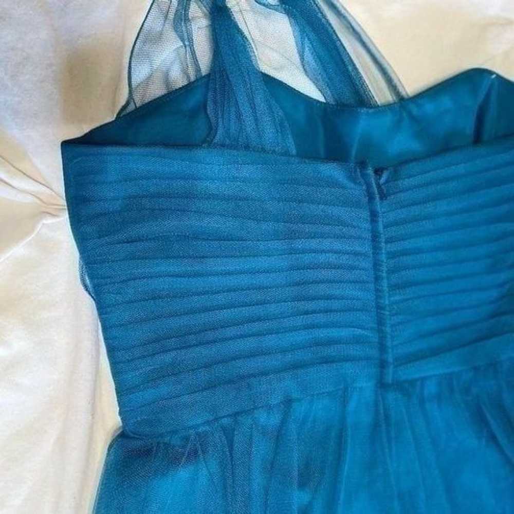 Blue Tulle One Shoulder Bridesmaid Dress - image 12