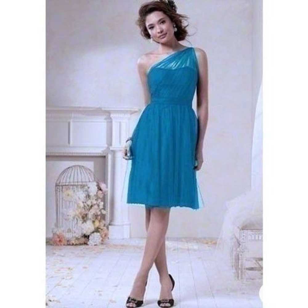 Blue Tulle One Shoulder Bridesmaid Dress - image 1