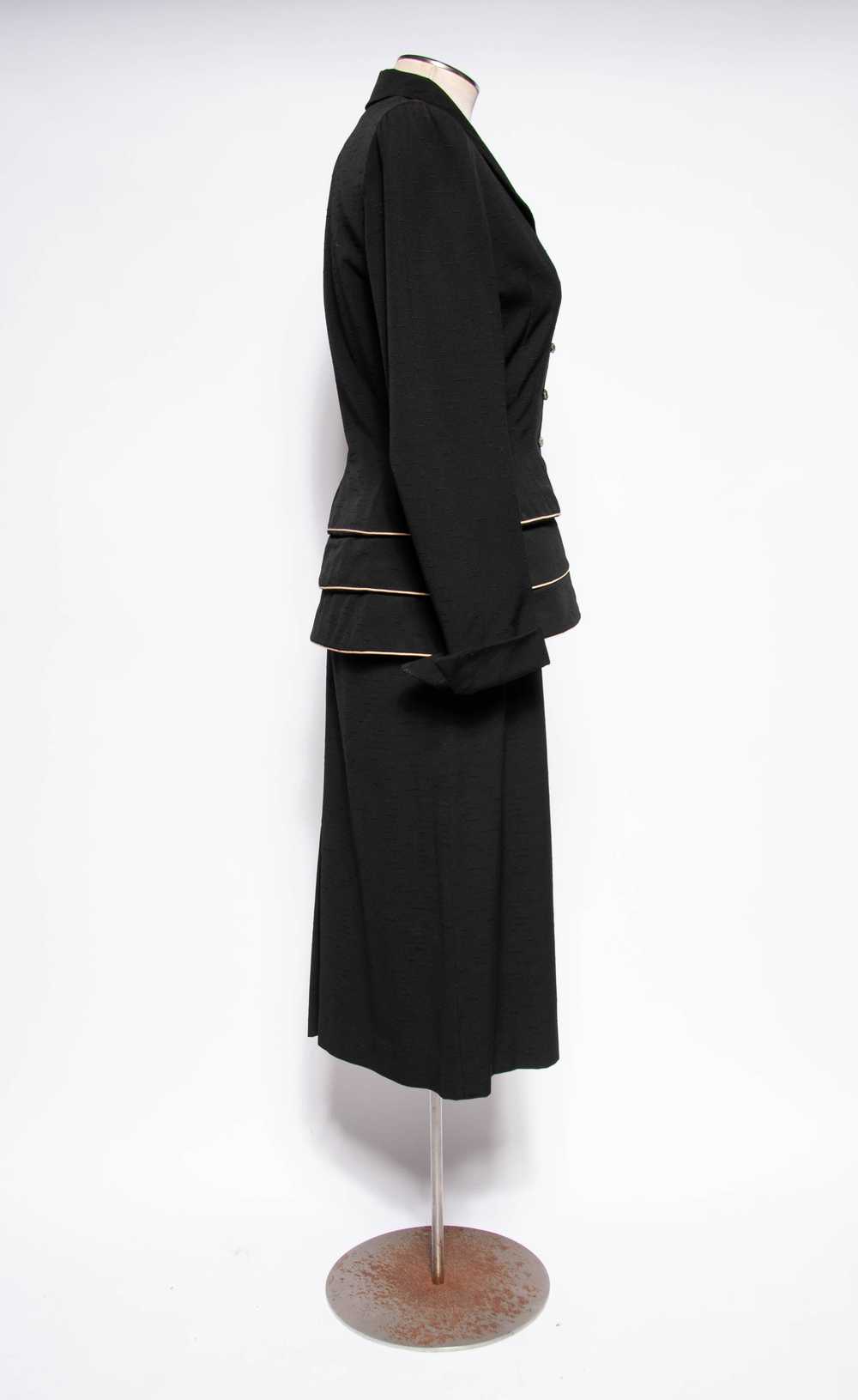 LILLI ANN DOCUMENTED 1953 BLACK RIPPLE WOOL "NEW … - image 12