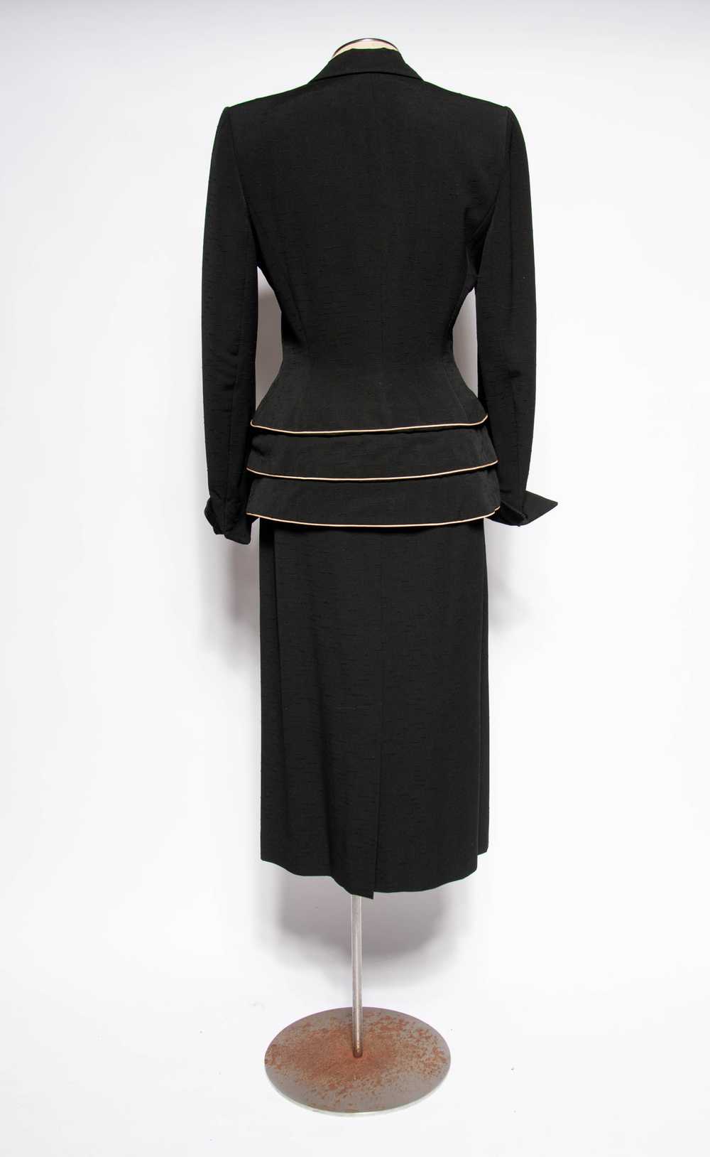 LILLI ANN DOCUMENTED 1953 BLACK RIPPLE WOOL "NEW … - image 3