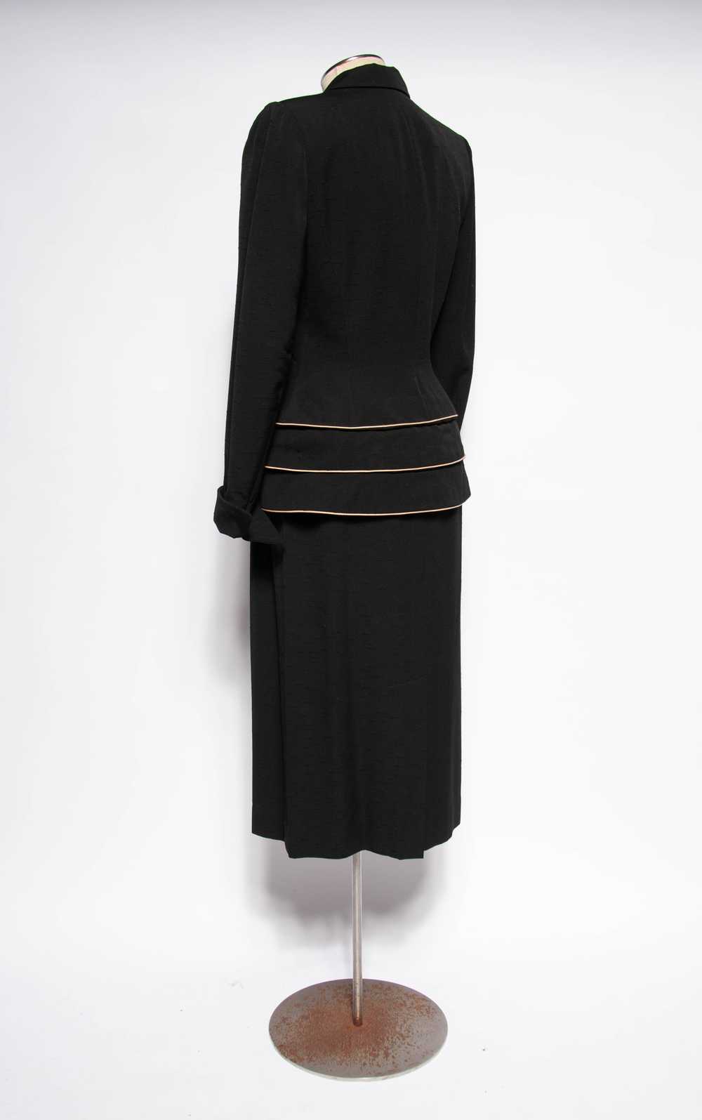 LILLI ANN DOCUMENTED 1953 BLACK RIPPLE WOOL "NEW … - image 5