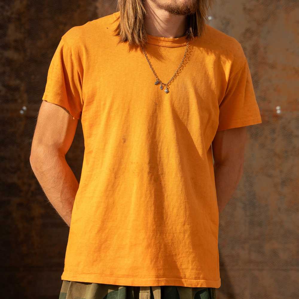 60s faded orange tee - image 1