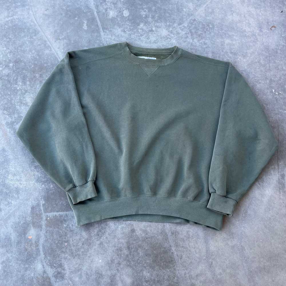 Russell Olive Green Blank Sweatshirt - Made in USA - image 1