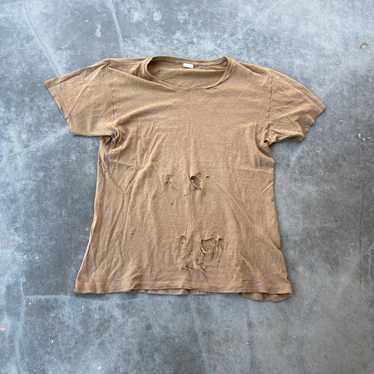 70’s Thrashed Neutral Brown Blank Tee