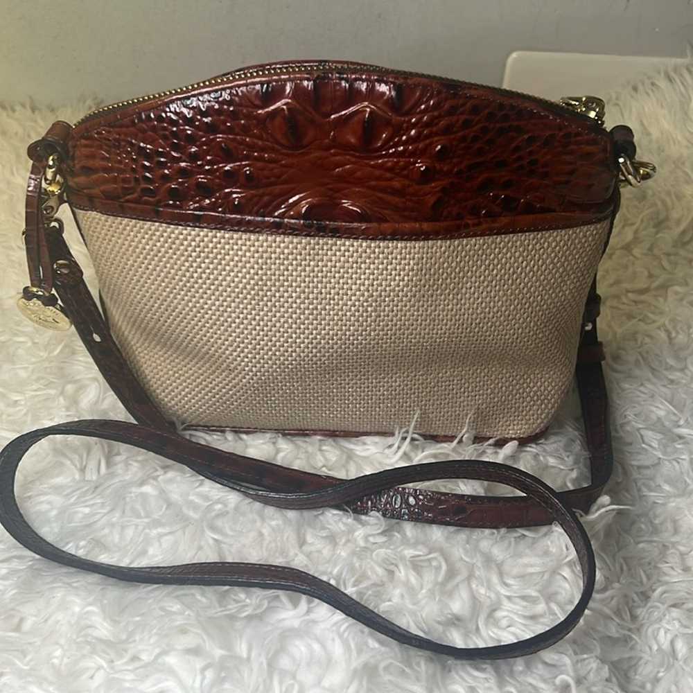 Brahmin canvas / leather crossbody small - image 3