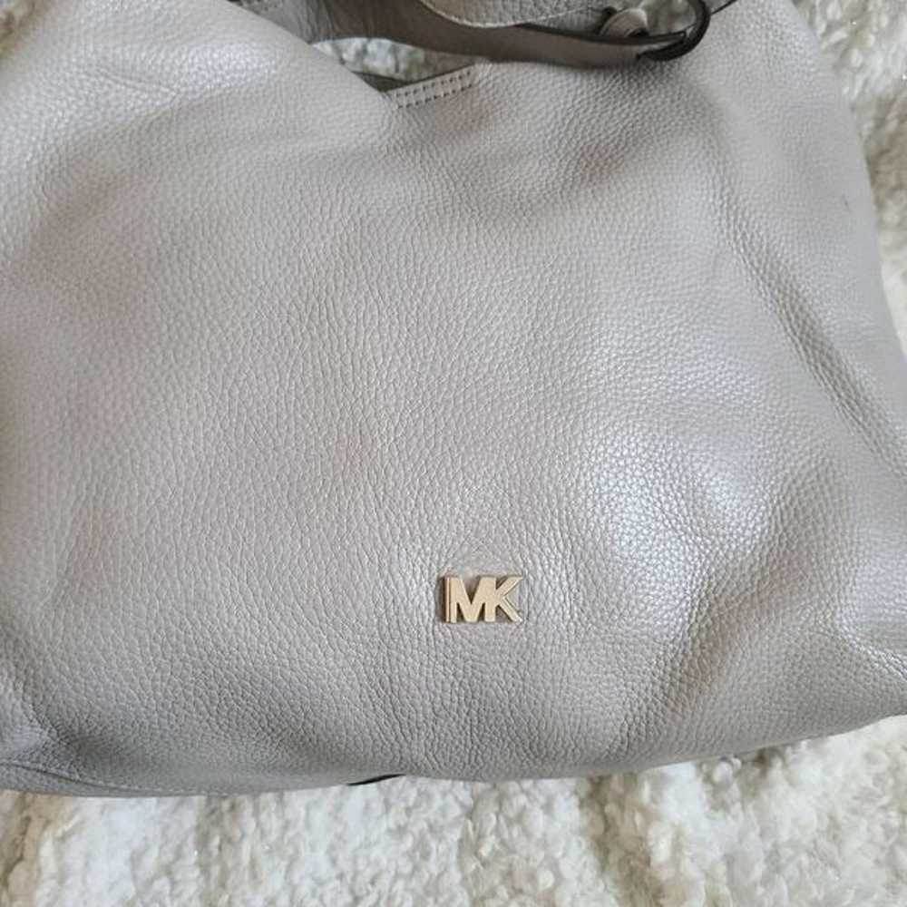 Michael Kors Junie Gray leather hobo purse - image 3