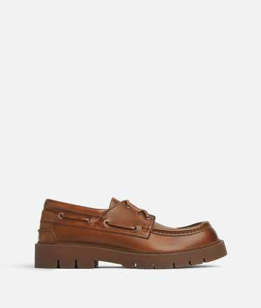 Bottega Veneta Haddock Boat Leather Loafer Shoes