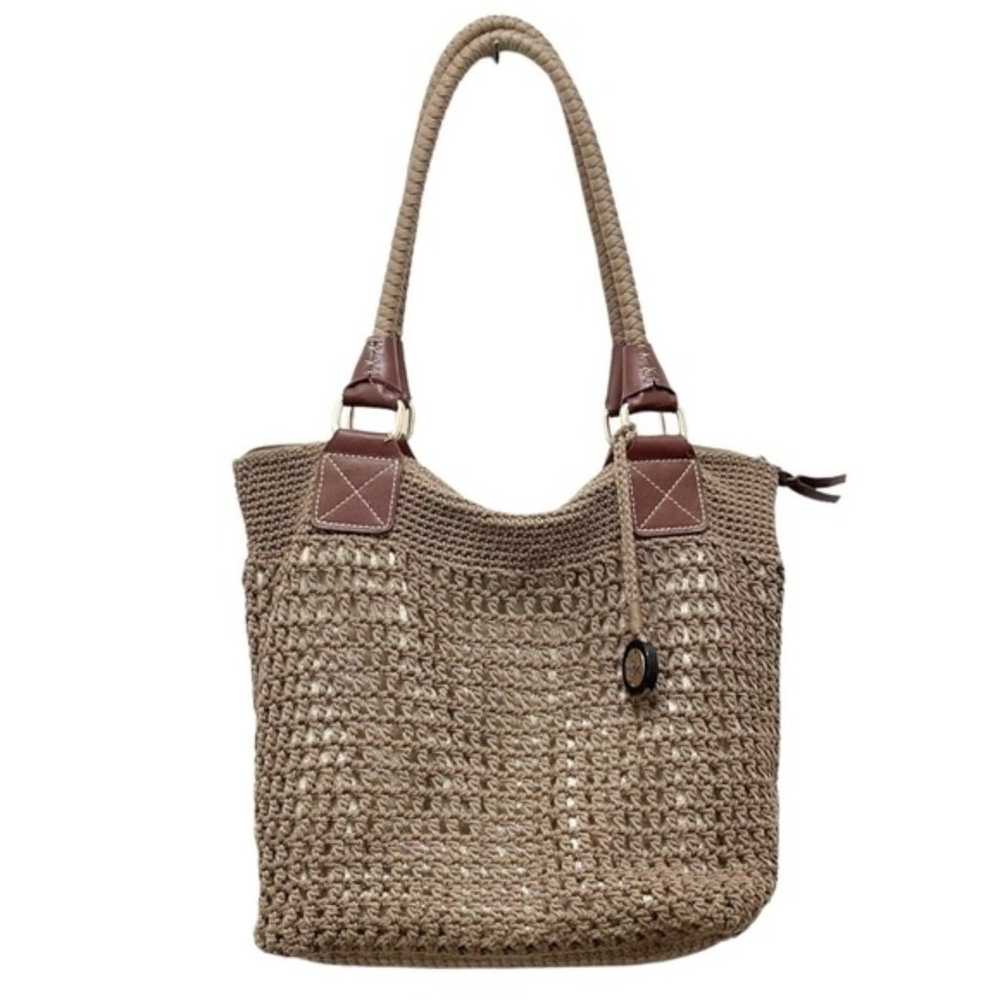 The Sak Cambria Crochet Hobo Bag Brown Shoulder B… - image 2