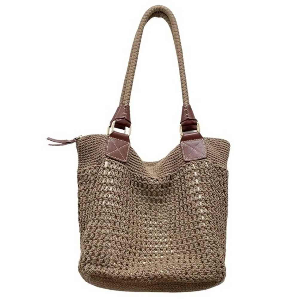 The Sak Cambria Crochet Hobo Bag Brown Shoulder B… - image 3