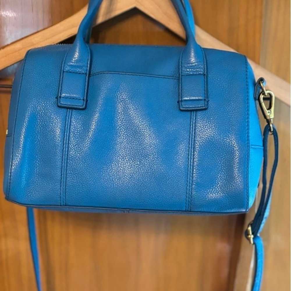 Fossil Blue Leather Handbag - image 2