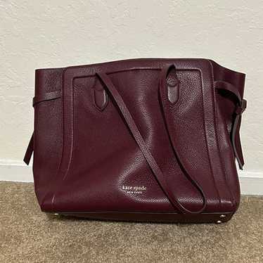 Kate Spade New York Grenache Plum Large Pebbled le