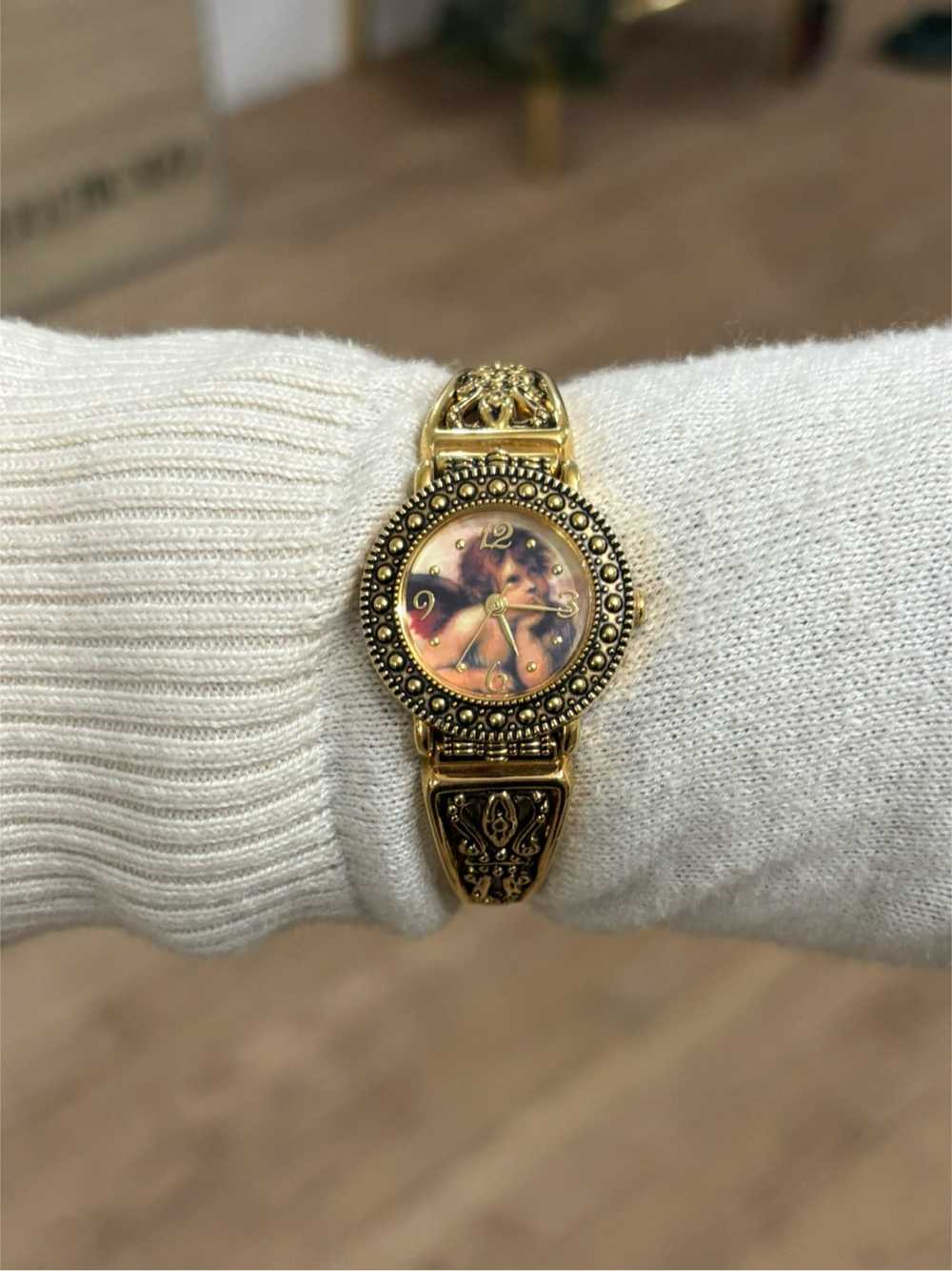 90s Gold Seiko Angel Watch - image 2