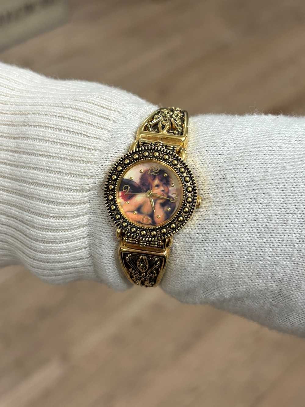 90s Gold Seiko Angel Watch - image 4