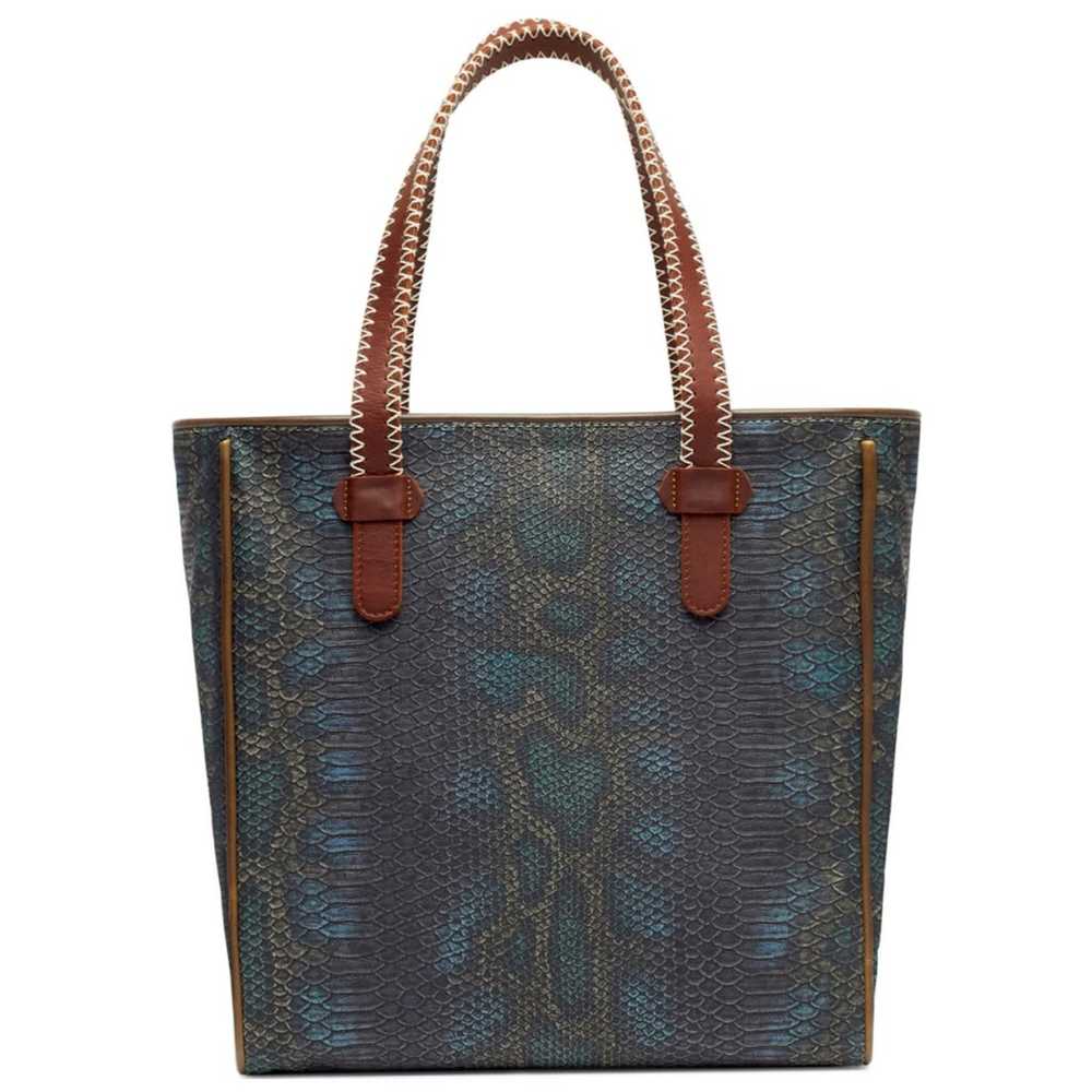 Consuela Rattler Classic Tote Bag Snake Embossed - image 1