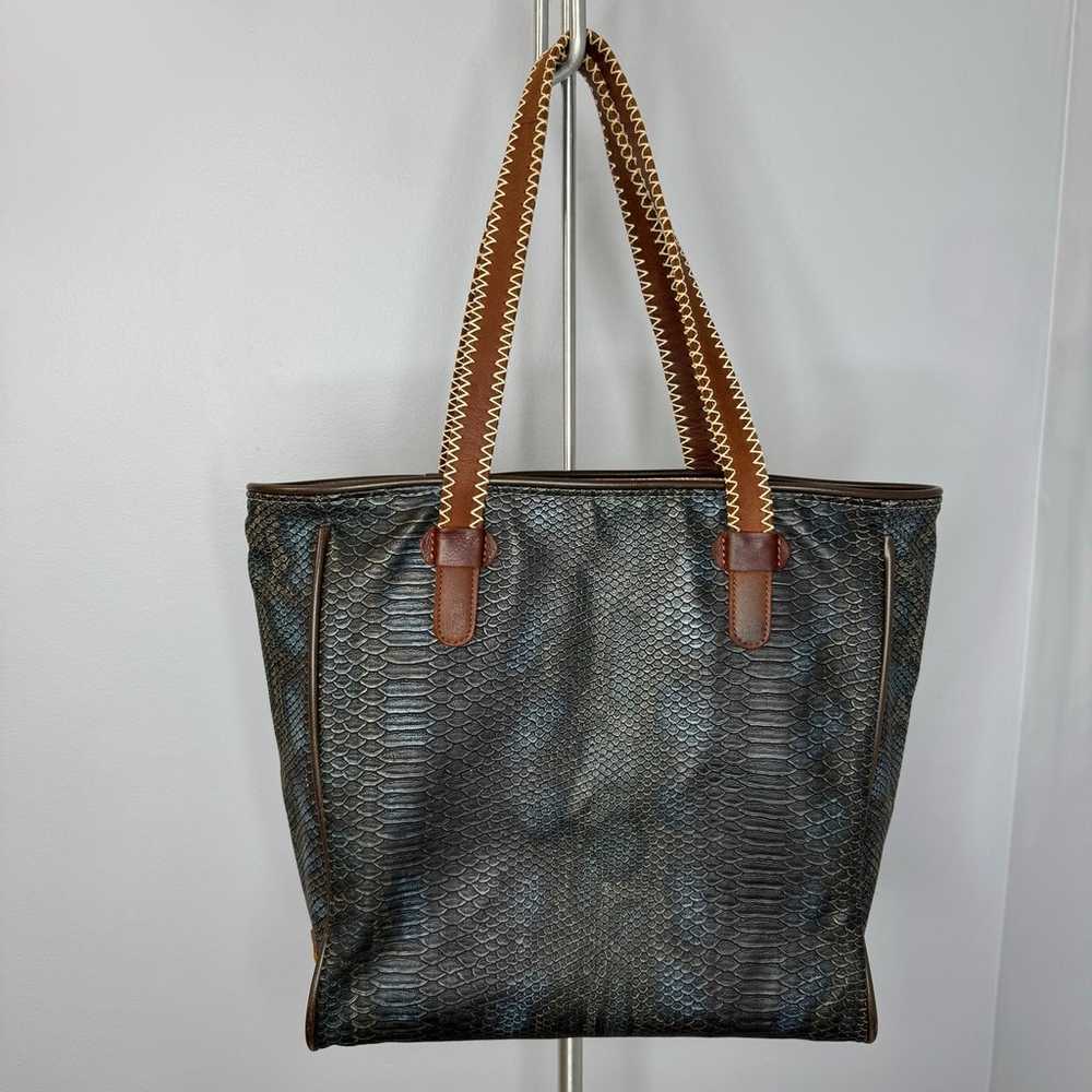 Consuela Rattler Classic Tote Bag Snake Embossed - image 2