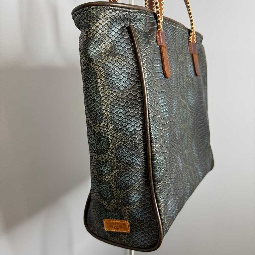 Consuela Rattler Classic Tote Bag Snake Embossed - image 3