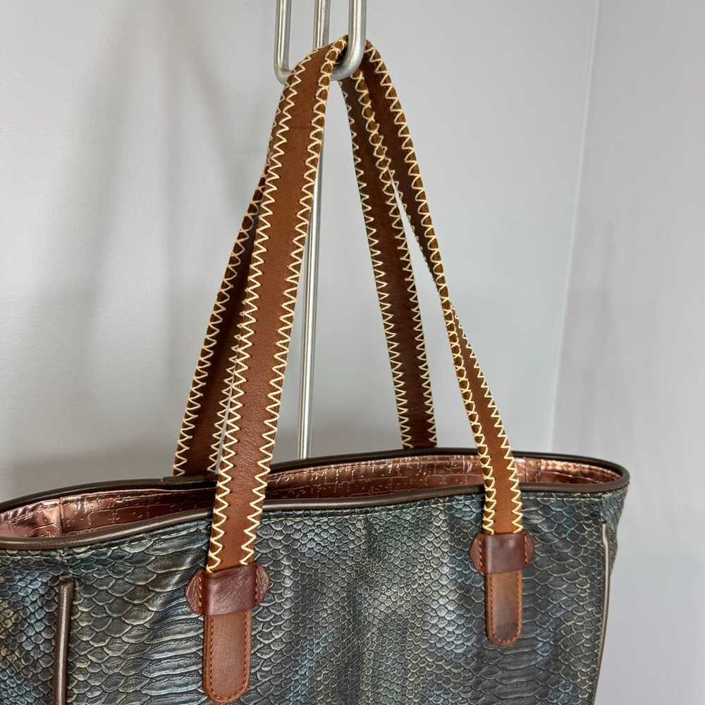 Consuela Rattler Classic Tote Bag Snake Embossed - image 5