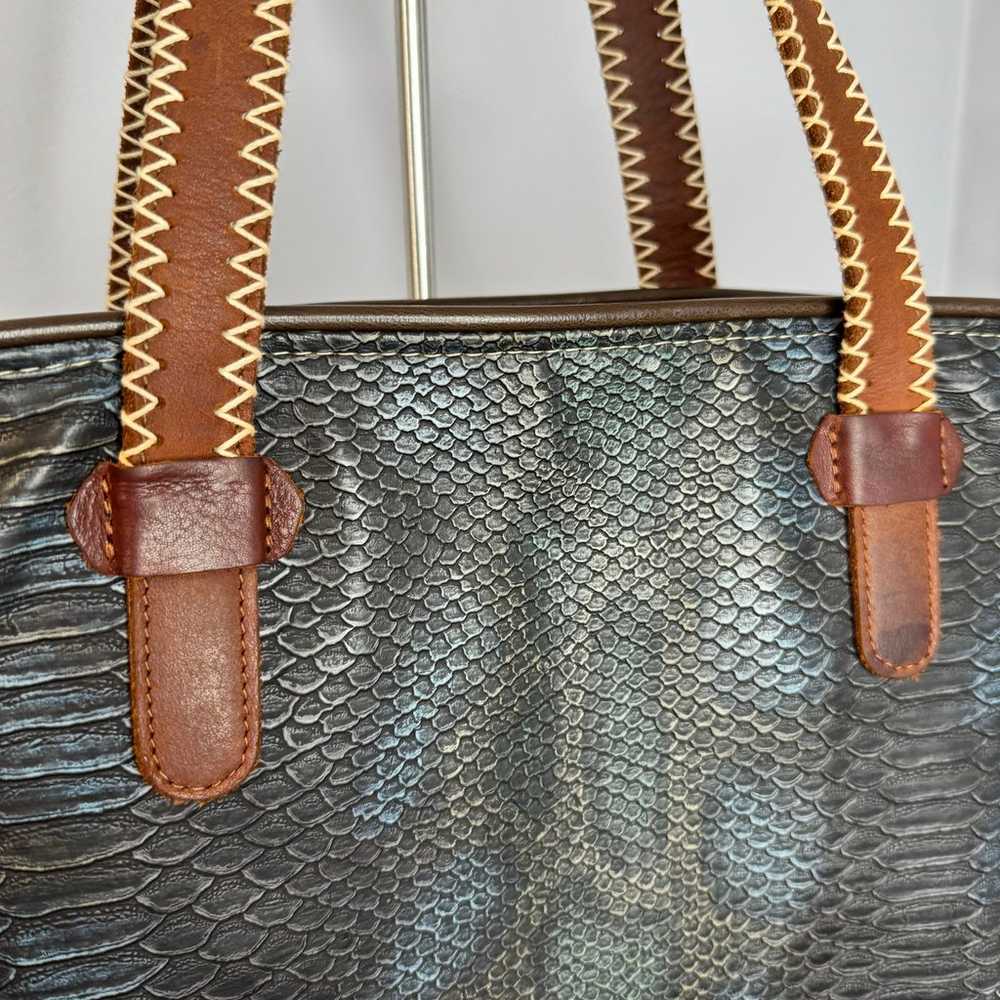 Consuela Rattler Classic Tote Bag Snake Embossed - image 8